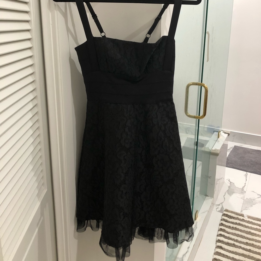 BCBG gorgeous black lace dress